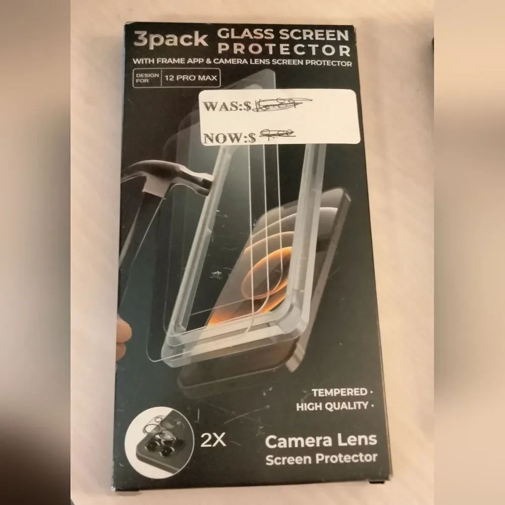 3 Pack Glass Screen Protector & Tempered Glass